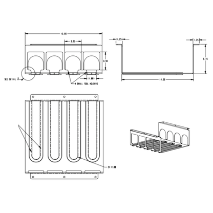 4 Small Tool Storage Rack - Service Truck Accessories