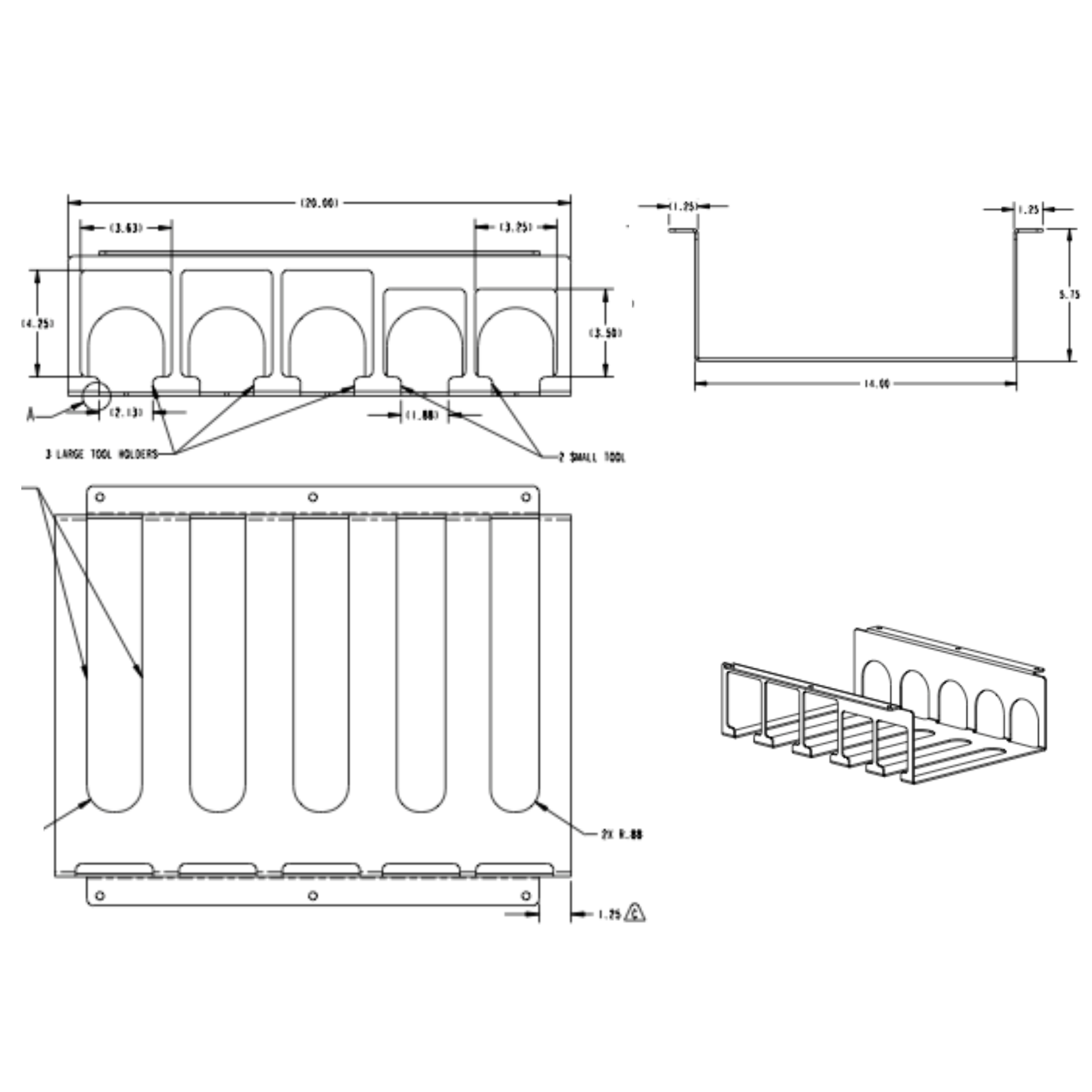 5+ Tool Storage Rack - Service Truck Accessories
