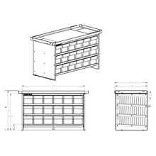 Load image into Gallery viewer, Bolt Bins - 18 Bins Standard 6w x 3t Configuration - Service Truck Accessories