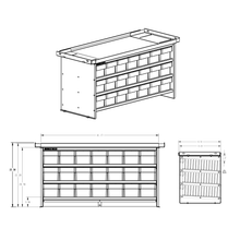 Load image into Gallery viewer, Bolt Bins - 21 Bin Standard 7w x 3t Configuration - Service Truck Accessories