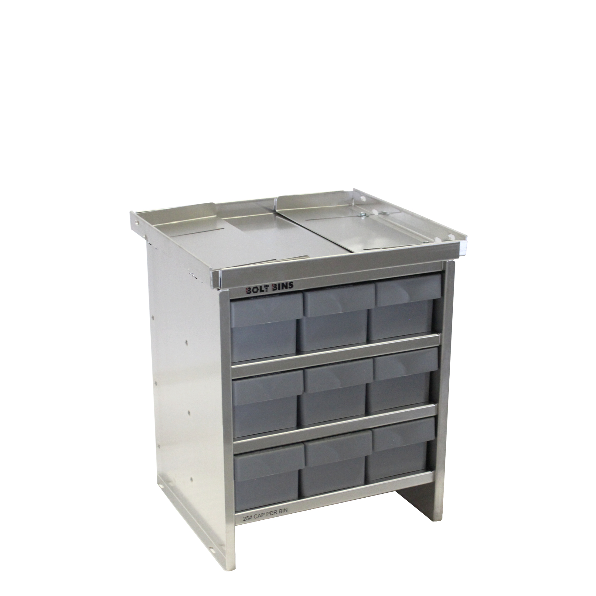 Bolt Bins - 9 Bin Standard 3w x 3t Configuration - Service Truck Accessories