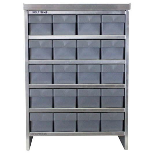 Bolt Bins - 20 Bin Standard 4w x 5t Configuration - Service Truck Accessories