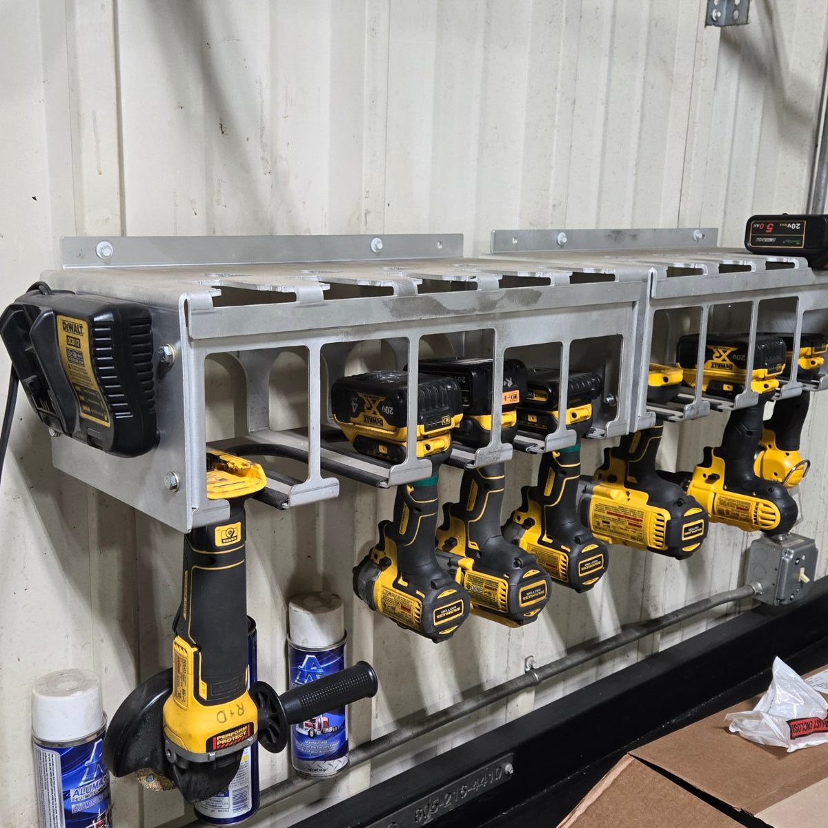 Maintainer Wall-Mount Power Tool Organizer with 5 Tool Slots + 5 Battery Slots