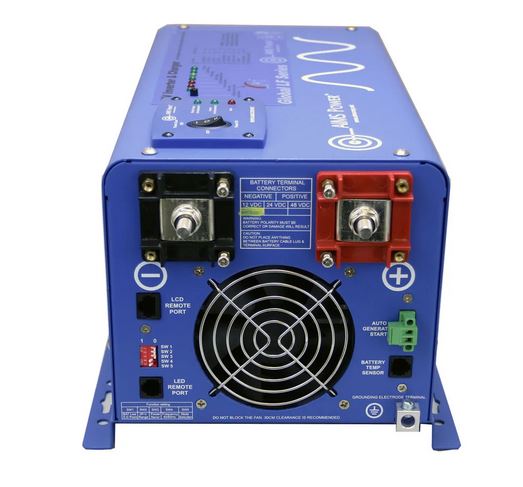 1000-watt Pure Sine Inverter w/ Battery Charger 12V - Service Truck Accessories