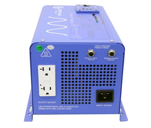 1000-watt Pure Sine Inverter w/ Battery Charger 12V - Service Truck Accessories