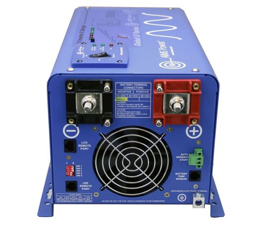 2000-watt Pure Sine Inverter w/ Battery Charger 12V - Service Truck Accessories