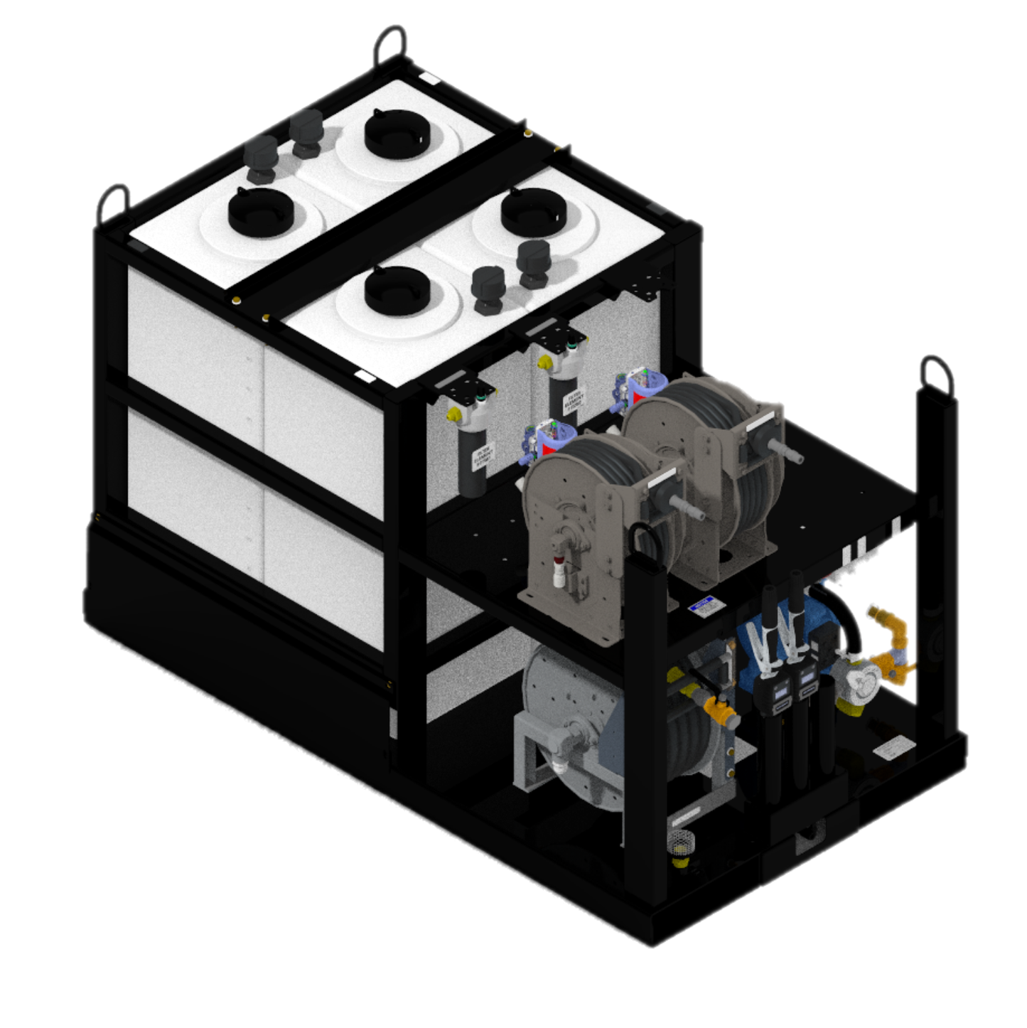 Lube Skid #1 - 3 Pump Kit Skid (Model OOE) - Service Truck Accessories