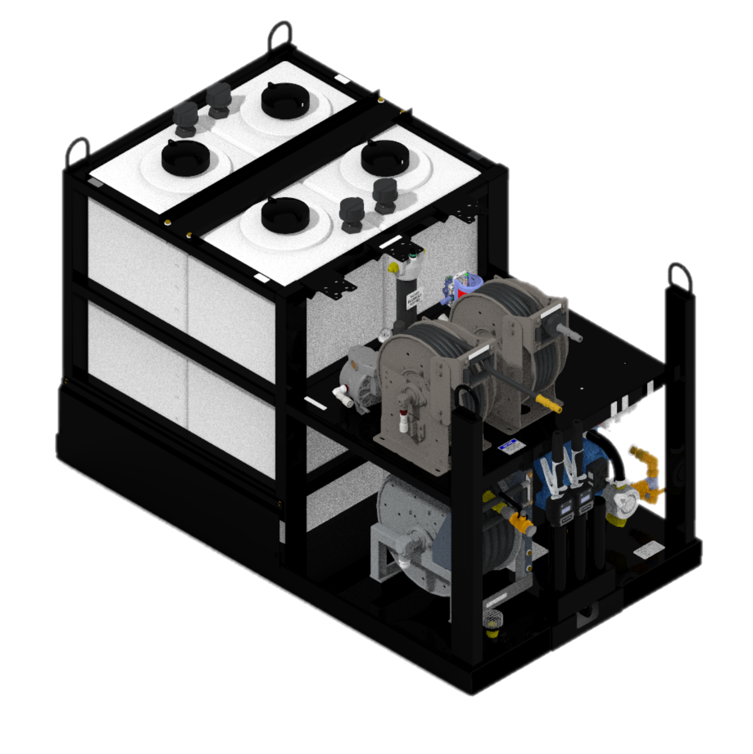 Lube Skid #2 - 3 Pump Kit Skid (Model OAE) - Service Truck Accessories