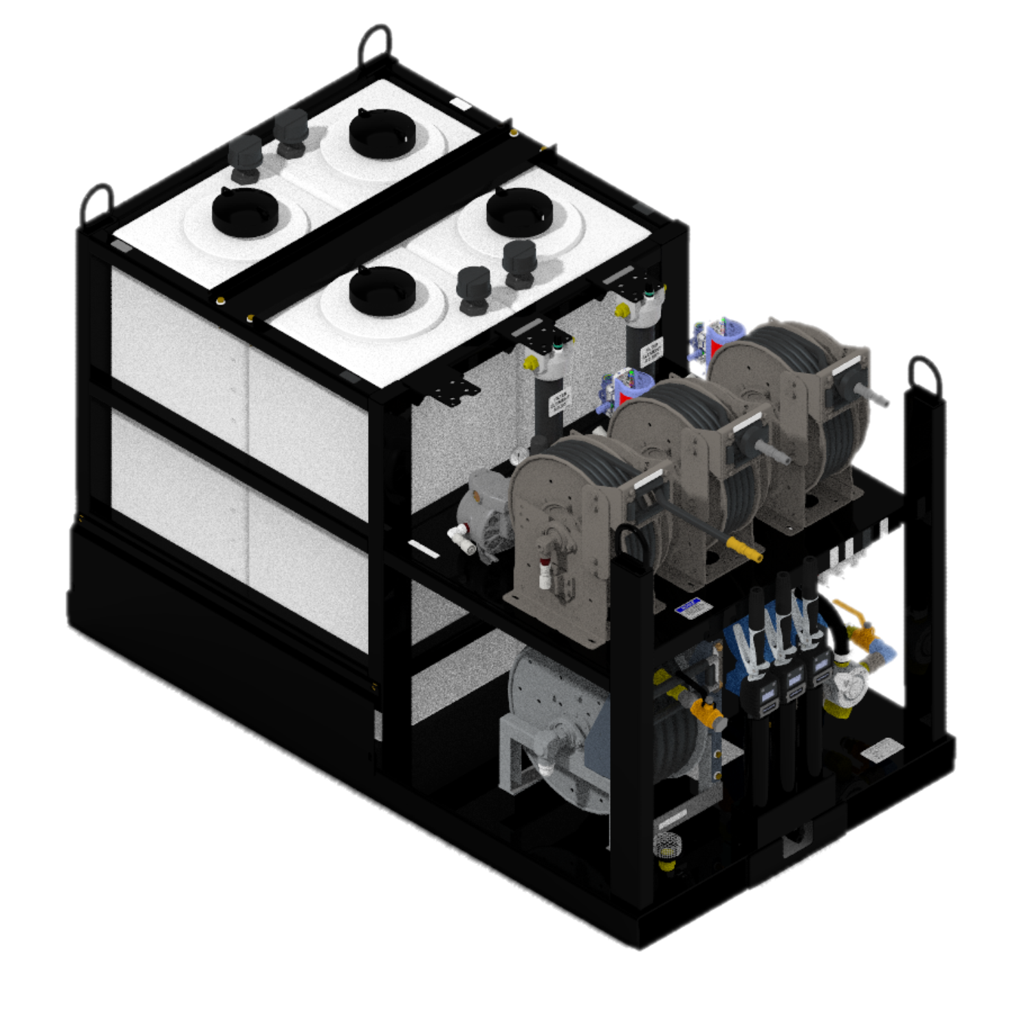 Lube Skid #4 - 4 Pump Kit Skid (Model OOAE) - Service Truck Accessories