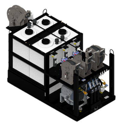 Lube Skid #7 - 5 Pump Kit Skid with Grease Kit (Model OOOEG) - Service Truck Accessories